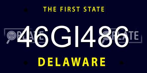 46GI486 Delaware License Plate