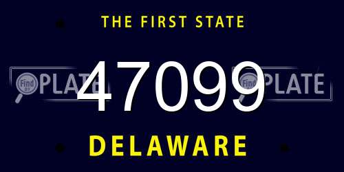 47099 Delaware License Plate