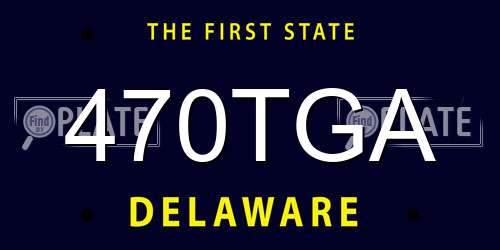 470TGA Delaware License Plate