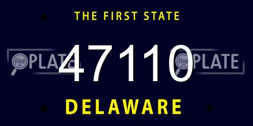 47110 Delaware License Plate