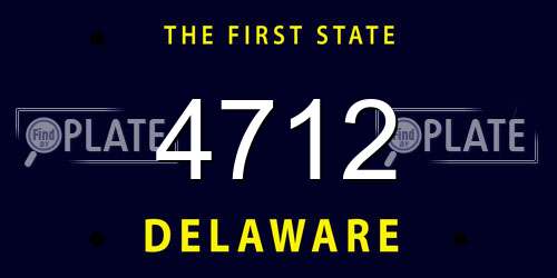 4712 Delaware License Plate