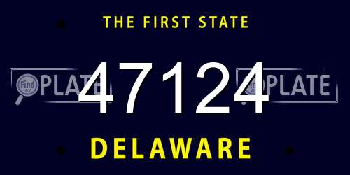47124 Delaware License Plate