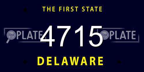 4715 Delaware License Plate