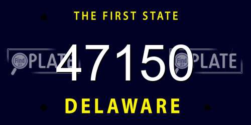 47150 Delaware License Plate