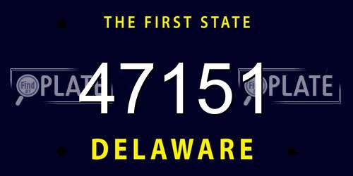 47151 Delaware License Plate