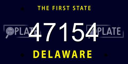 47154 Delaware License Plate