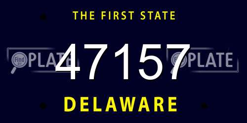 47157 Delaware License Plate