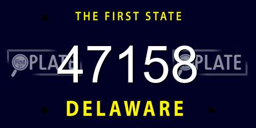 47158 Delaware License Plate