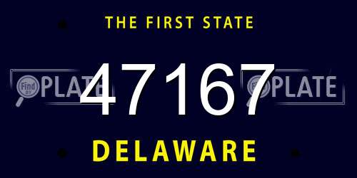 47167 Delaware License Plate