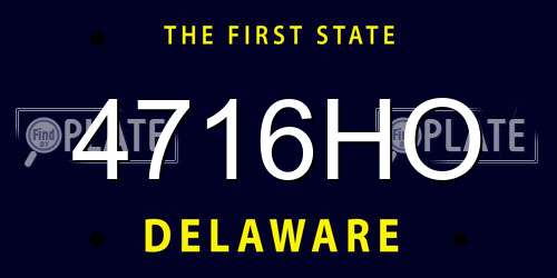 4716HO Delaware License Plate