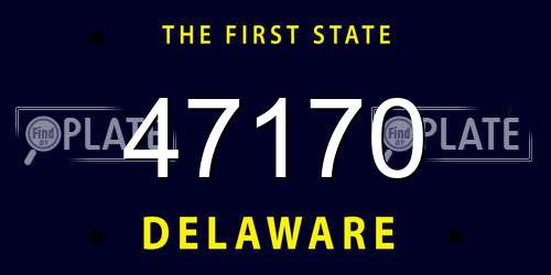 47170 Delaware License Plate
