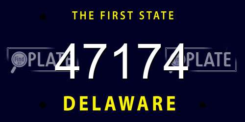 47174 Delaware License Plate