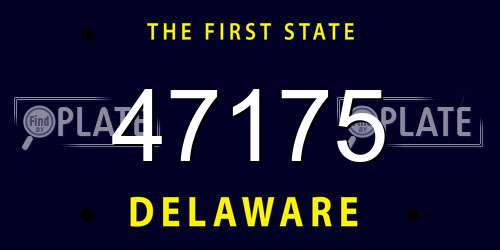 47175 Delaware License Plate