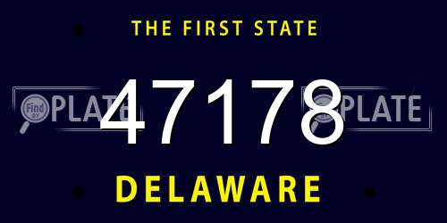 47178 Delaware License Plate