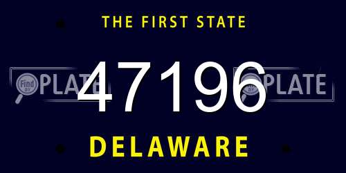 47196 Delaware License Plate