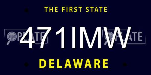 471IMW Delaware License Plate