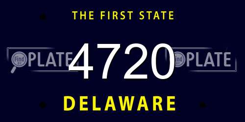 4720 Delaware License Plate