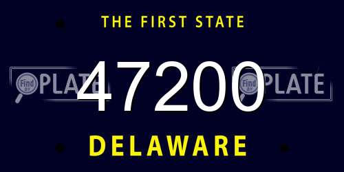 47200 Delaware License Plate