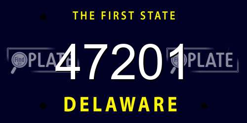 47201 Delaware License Plate