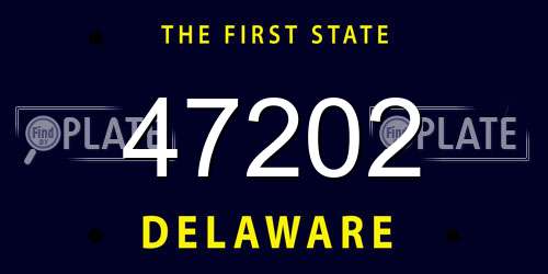 47202 Delaware License Plate