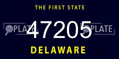 47205 Delaware License Plate
