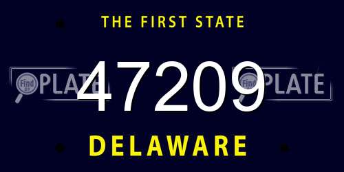 47209 Delaware License Plate