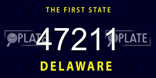 47211 Delaware License Plate