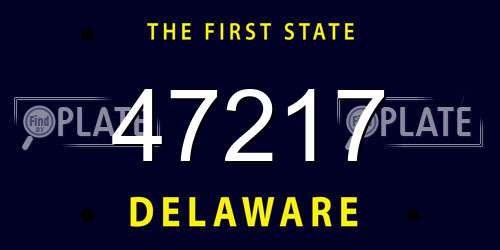 47217 Delaware License Plate