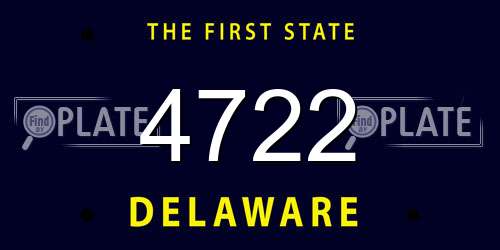 4722 Delaware License Plate