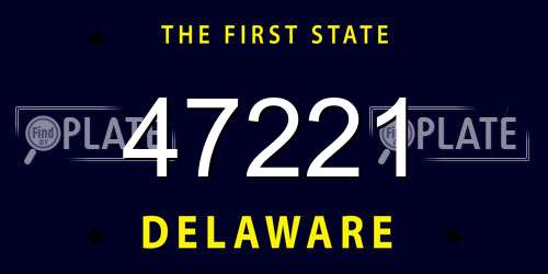 47221 Delaware License Plate