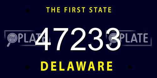 47233 Delaware License Plate