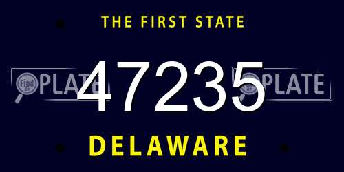 47235 Delaware License Plate