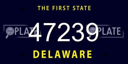 47239 Delaware License Plate