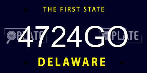 4724GO Delaware License Plate