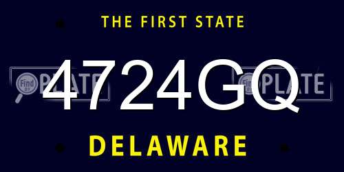 4724GQ Delaware License Plate
