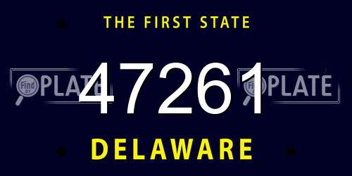 47261 Delaware License Plate