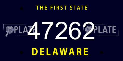 47262 Delaware License Plate