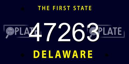 47263 Delaware License Plate