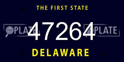 47264 Delaware License Plate