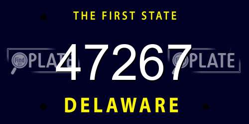 47267 Delaware License Plate