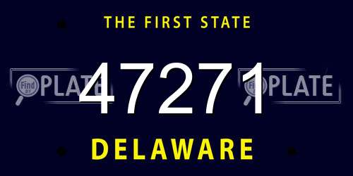 47271 Delaware License Plate