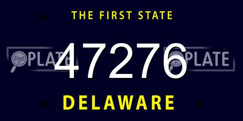 47276 Delaware License Plate