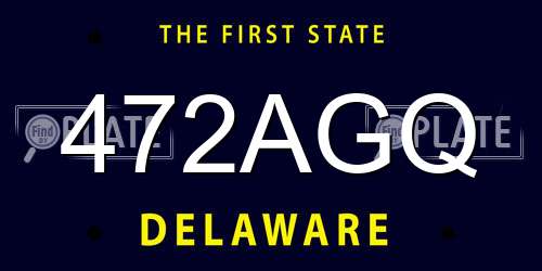 472AGQ Delaware License Plate