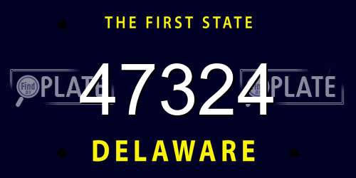 47324 Delaware License Plate