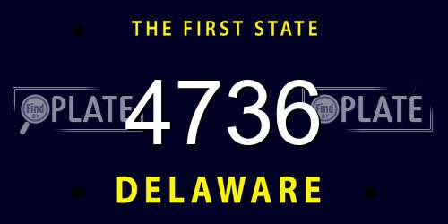 4736 Delaware License Plate