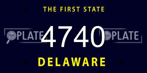 4740 Delaware License Plate