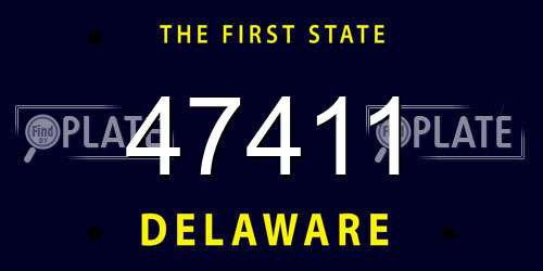47411 Delaware License Plate