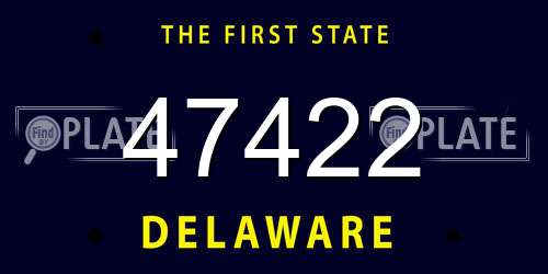 47422 Delaware License Plate