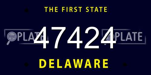 47424 Delaware License Plate
