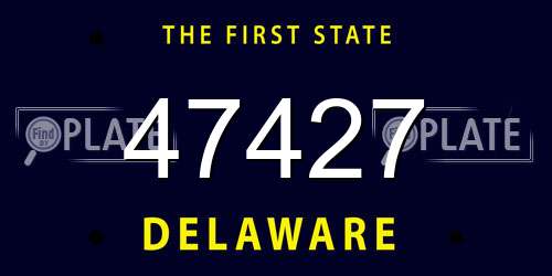47427 Delaware License Plate